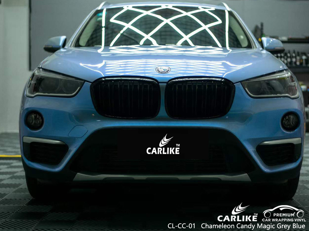 CL-CC-01 كاميليون كاندي ماجيك غلاف السيارة باللون الرمادي والأزرق موردو سيارات BMW 