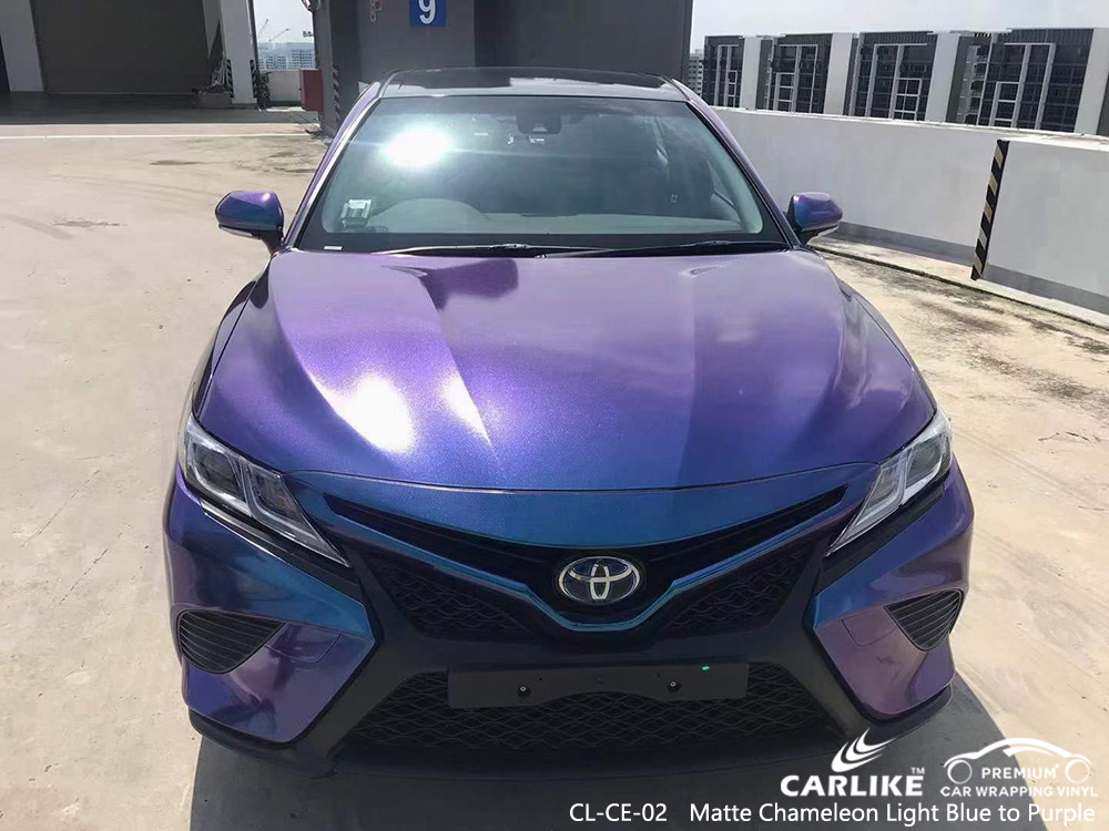 CL-CE-02 Matte Chameleon Blue Purple Car Wrap Vinyl Atacado para TOYOTA