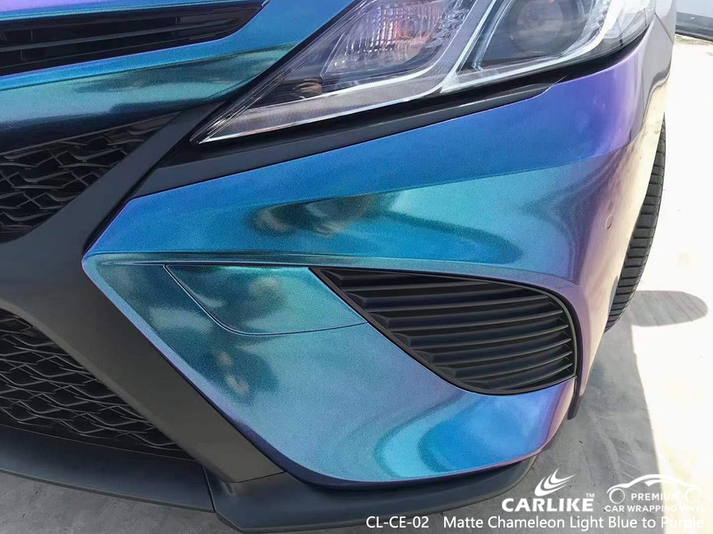 CL-CE-02 Matte Chameleon Blue Purple Car Wrap Vinyl Atacado para TOYOTA