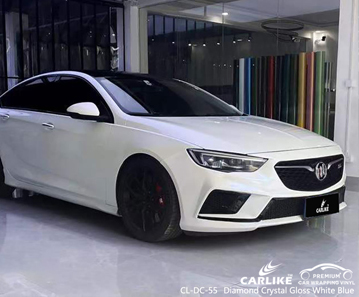 CL-DC-55 Diamond Crystal Gloss White Blue Car Wrap Производитель виниловой пленки для Buick