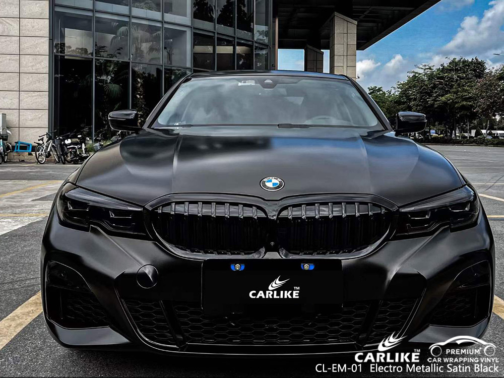 CL-EM-01 مصنع غلاف الفينيل الأسود المعدني الكهربائي لسيارات BMW 