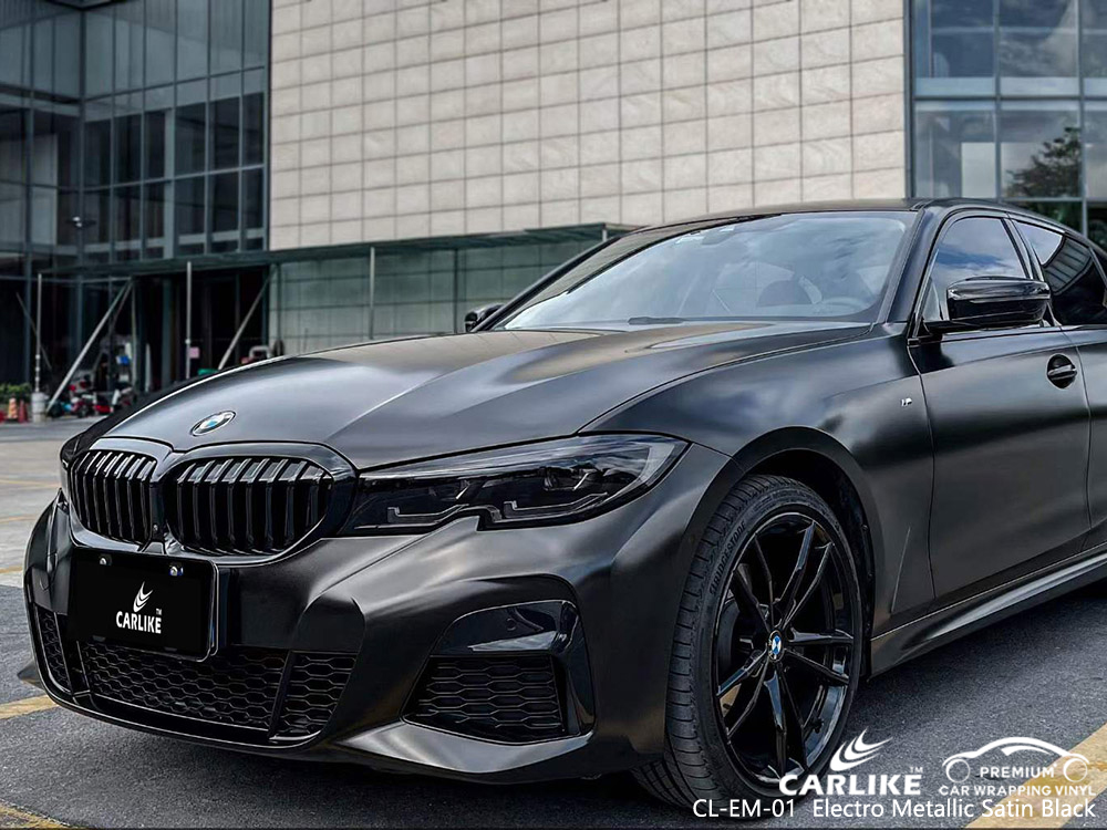 CL-EM-01 مصنع غلاف الفينيل الأسود المعدني الكهربائي لسيارات BMW 