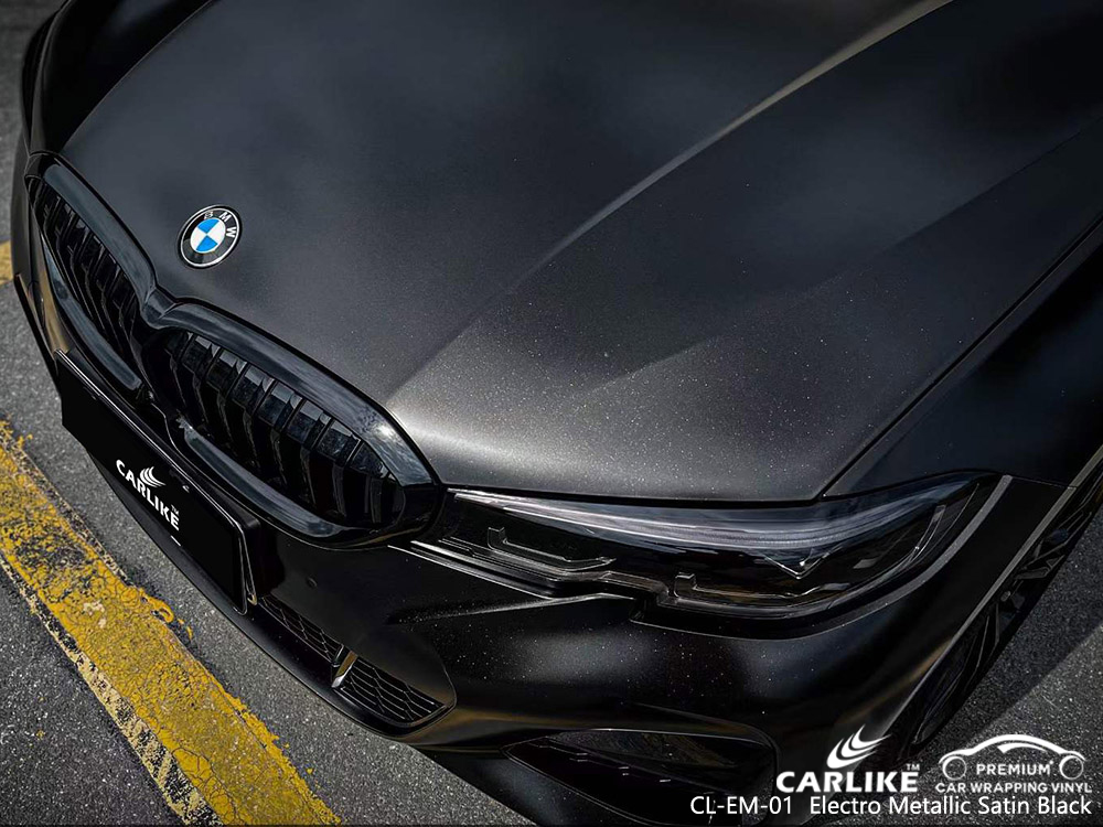CL-EM-01 مصنع غلاف الفينيل الأسود المعدني الكهربائي لسيارات BMW 