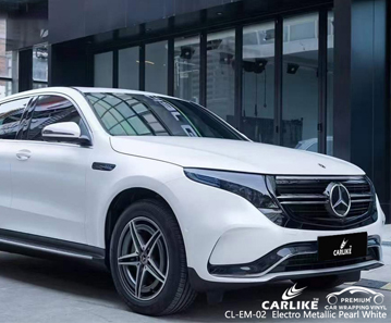 CL-EM-02 MERCEDES-BENZ için Elektro Metalik İnci Beyazı Araç Kaplama Vinil Tedarikçiler