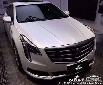 CL-EM-02 Поставщик виниловой пленки Electro Metallic Pearl White для автомобилей CADILLAC