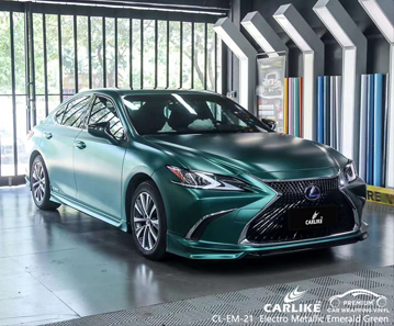 CL-EM-21 Fábrica de envoltura de vehículo de vinilo verde esmeralda electrometálica para LEXUS