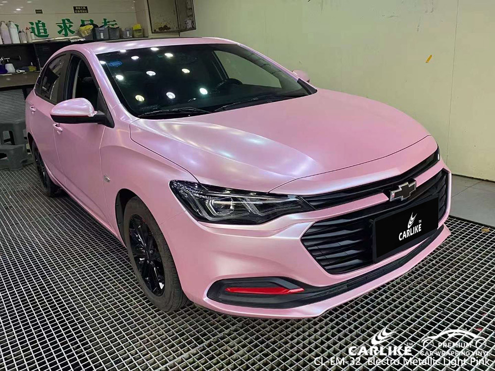 CL-EM-32 Elektro Metalik Açık Pembe Vinil Otomatik Sarma Üretici için CHEVROLET