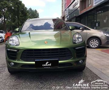 CL-GE-31 Gloss Electro Metallic Mamba Green Vinyl Wrap مورد لبورش