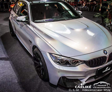 CL-IL-02 Iridescence Laser White Car Wrap Поставщик виниловой пленки для BMW