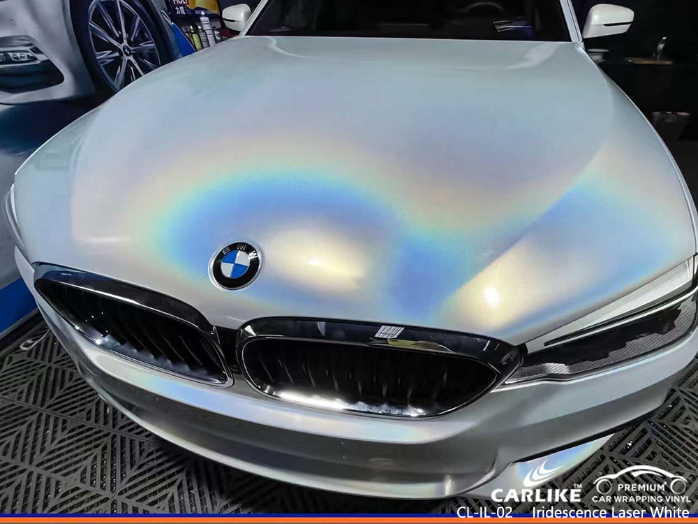 CL-IL-02 Fornecedor de vinil para envoltório de carro branco a laser iridescência Para BMW