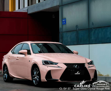 LEXUS için CL-SV-37 Süper Parlak Kristal Rouge Pembe Vinil Wrap Fabrikası