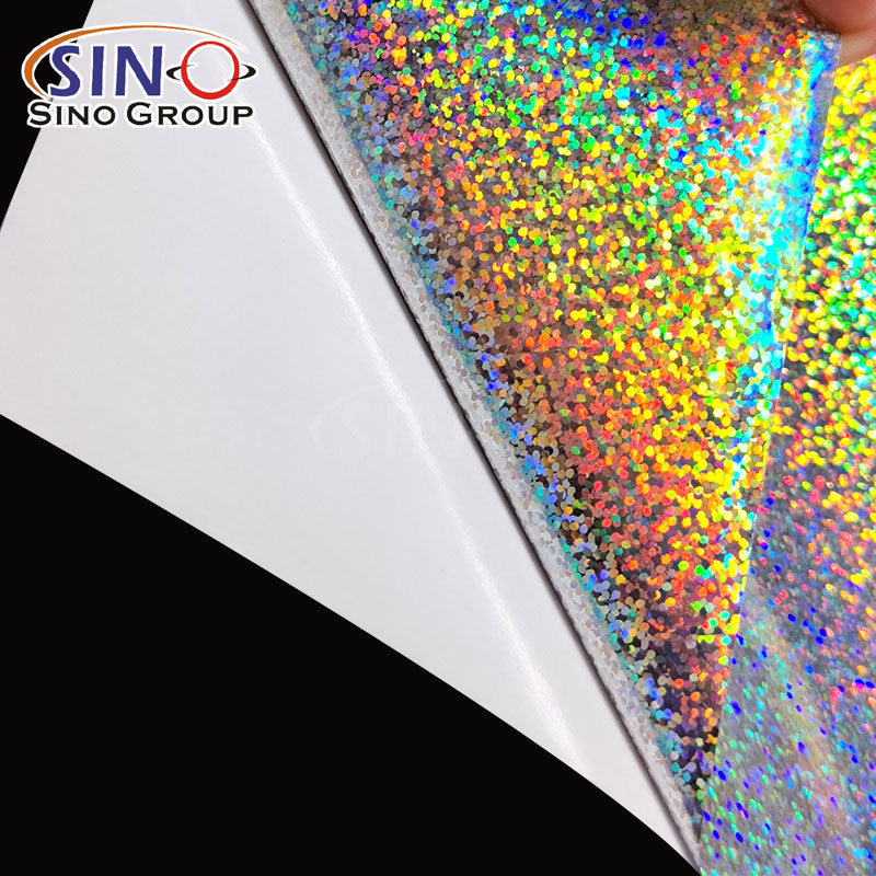 Holographic Sparkle Dots Crack Eco Solvent Printing Vinile autoadesivo