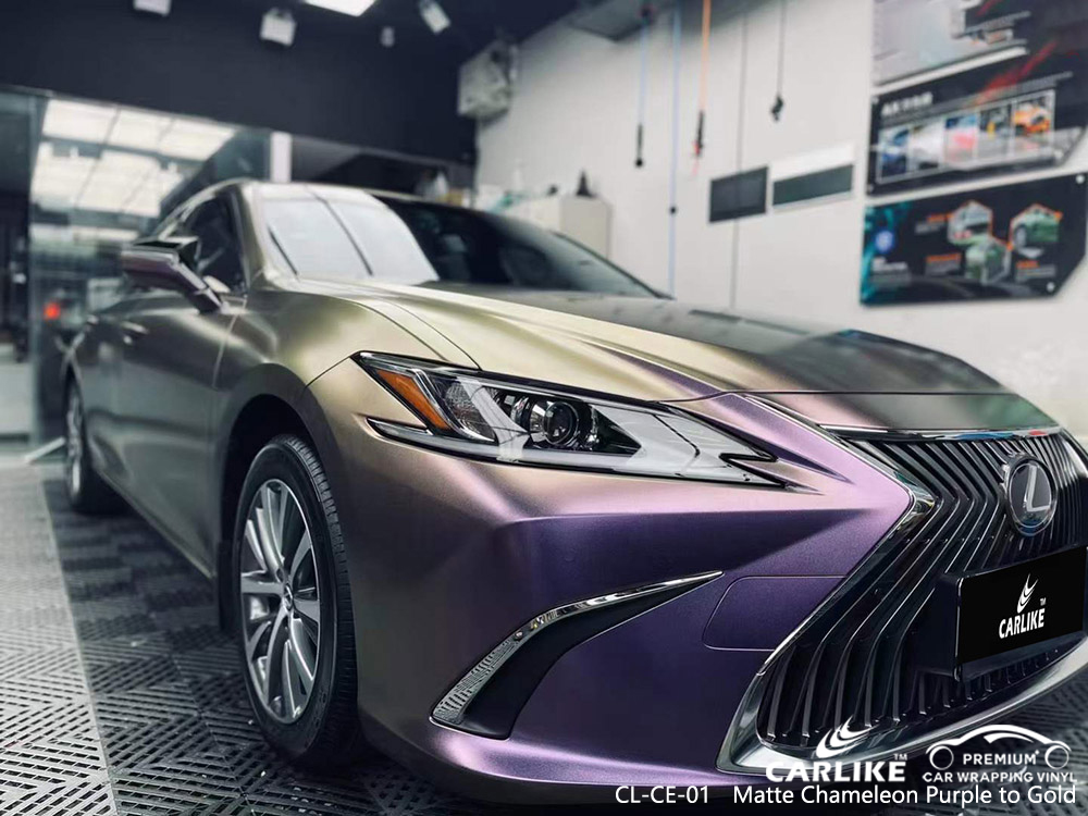 CL-CE-01 Mat Bukalemun Mor Altın Araç Kaplama Vinil LEXUS için Üretici
