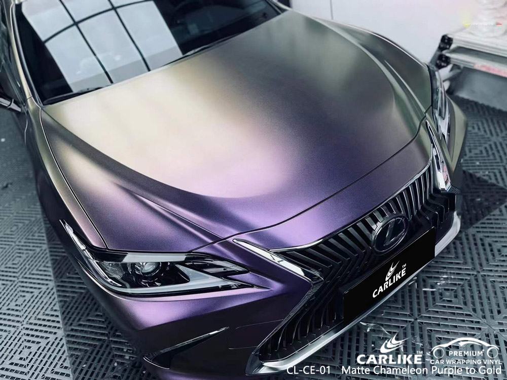CL-CE-01 Mat Bukalemun Mor Altın Araç Kaplama Vinil LEXUS için Üretici
