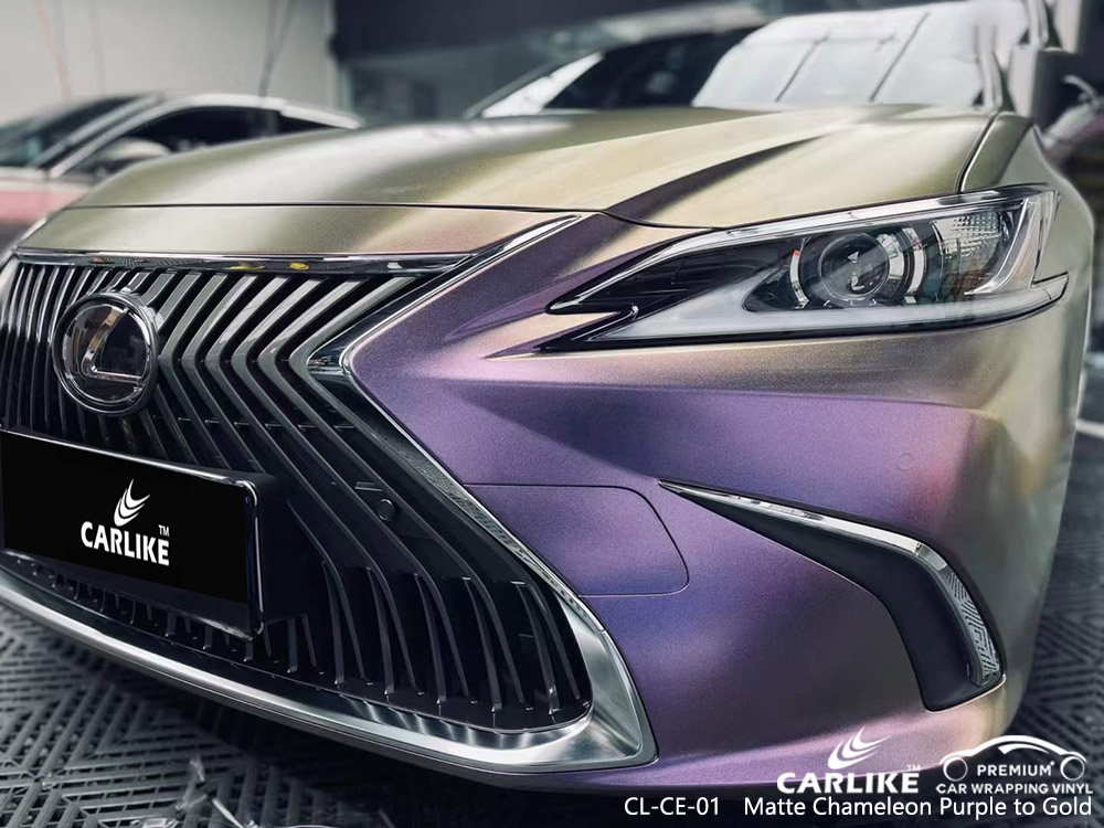 CL-CE-01 Matte Chameleon Purple Gold Car Wrap Vinyl Fabricante para LEXUS