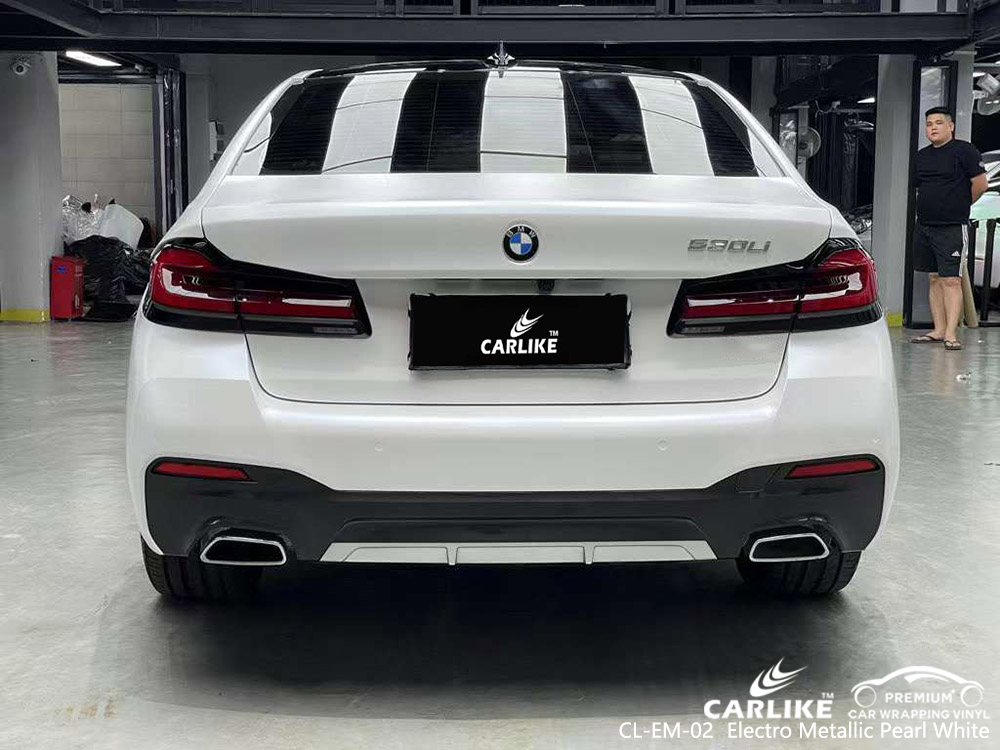 CL-EM-02 Electro Metallic Pearl White Car Wrap Vinyl Atacado Para BMW