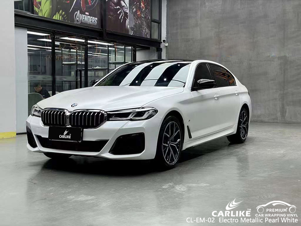 CL-EM-02 Electro Metallic Pearl White Car Wrap Vinyl Großhandel Für BMW