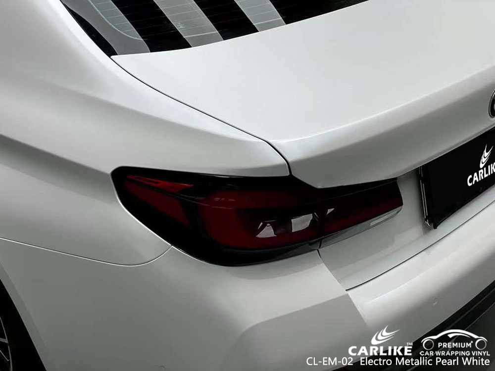 CL-EM-02 Electro Metallic Pearl White Car Wrap Vinyl Atacado Para BMW