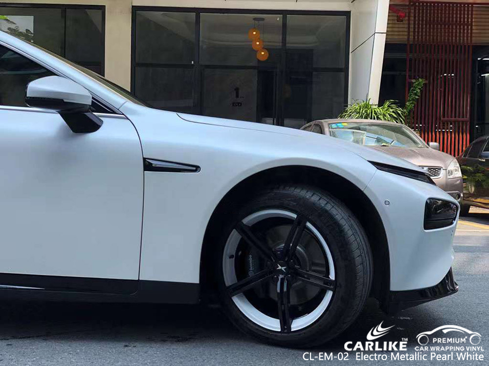 CL-EM-02 Electro Metallic Pearl White Car Vinyl Factory For XPENG