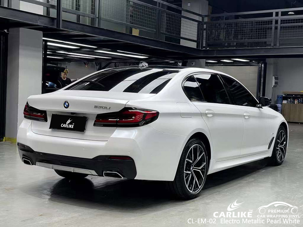 CL-EM-02 Electro Metallic Pearl White Car Wrap Vinyl Atacado Para BMW