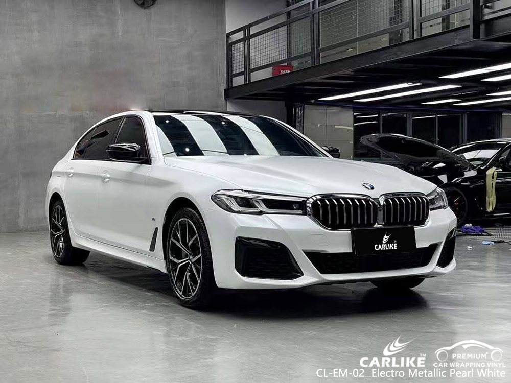 CL-EM-02 إلكترو ميتاليك لؤلؤي أبيض التفاف السيارة الفينيل البيع بالجملة لسيارات BMW 