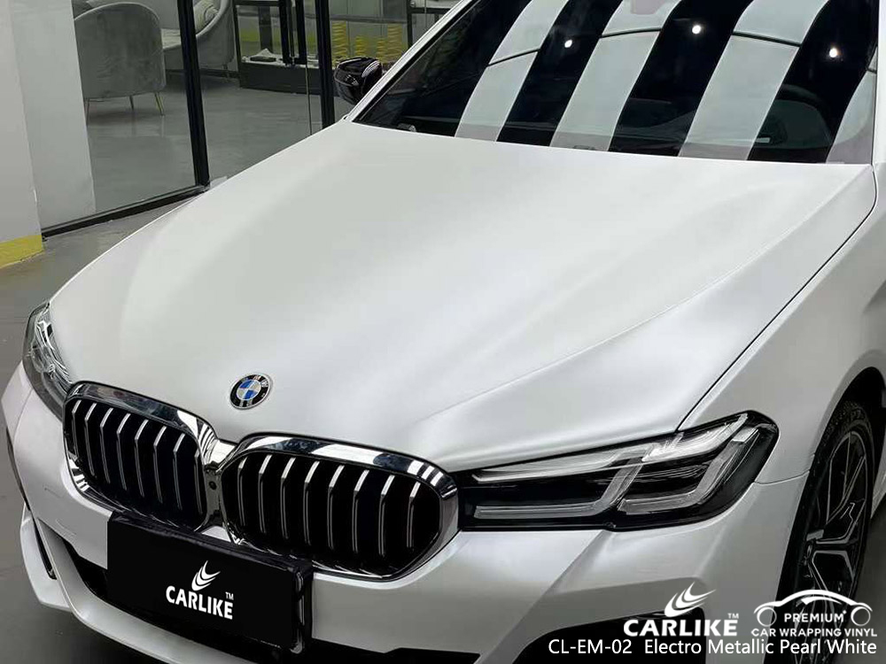 CL-EM-02 إلكترو ميتاليك لؤلؤي أبيض لفينيل السيارة البيع بالجملة لسيارات BMW 
