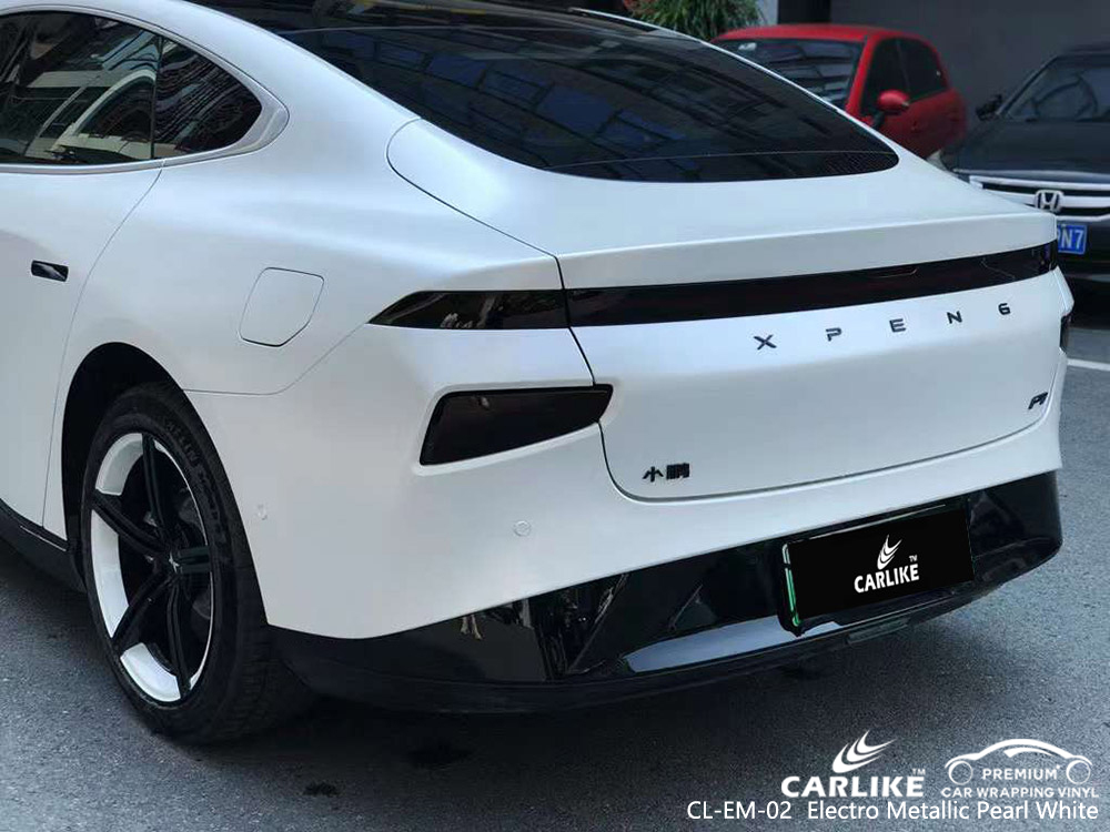CL-EM-02 Electro Metallic Pearl White Car Vinyl Factory For XPENG