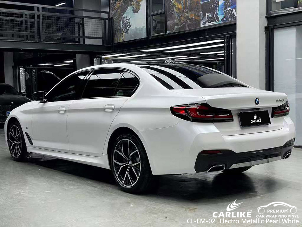 CL-EM-02 إلكترو ميتاليك لؤلؤي أبيض التفاف السيارة الفينيل البيع بالجملة لسيارات BMW 