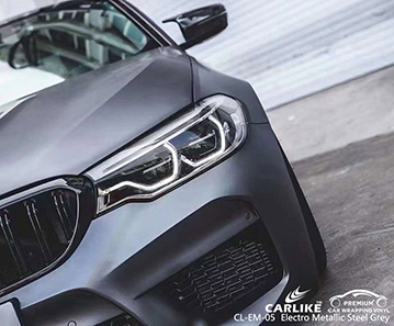 CL-EM-05 Electro Metallic Steel Grey Car Wrap Vinyl الموردون لسيارات BMW