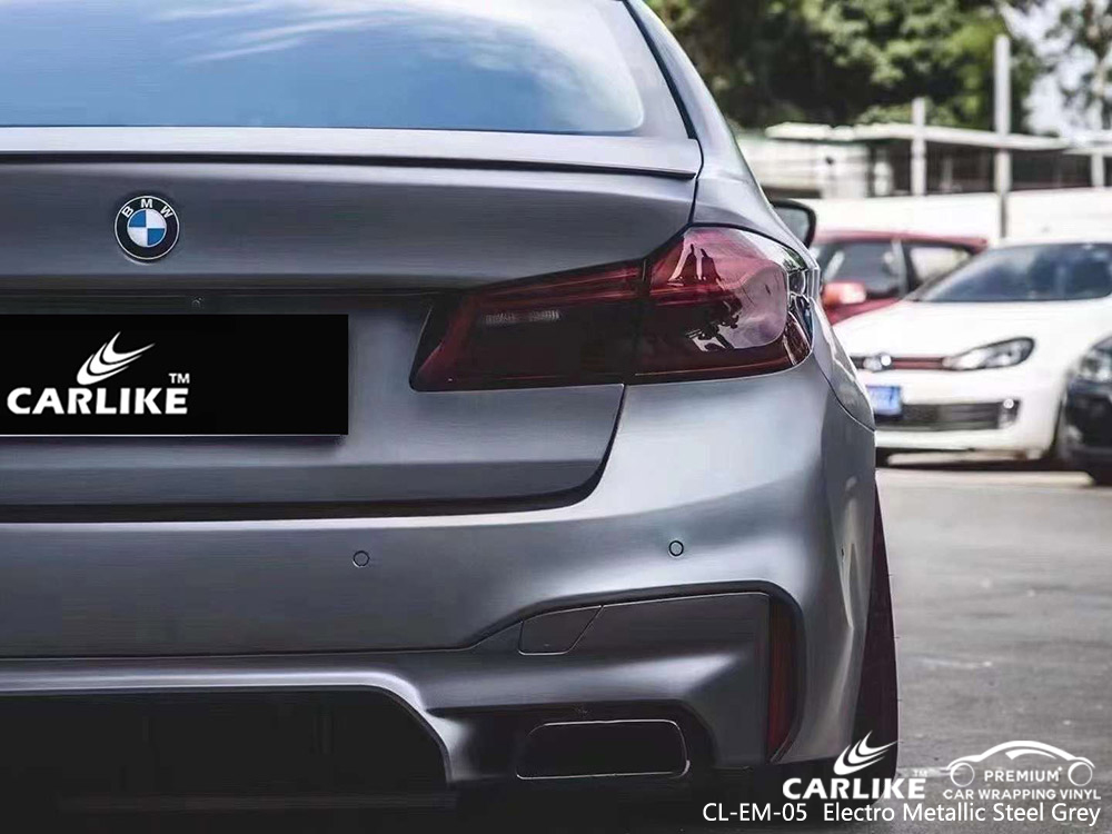 CL-EM-05 غلاف السيارة المعدني الكهربائي الرمادي من الفينيل موردو سيارات BMW 