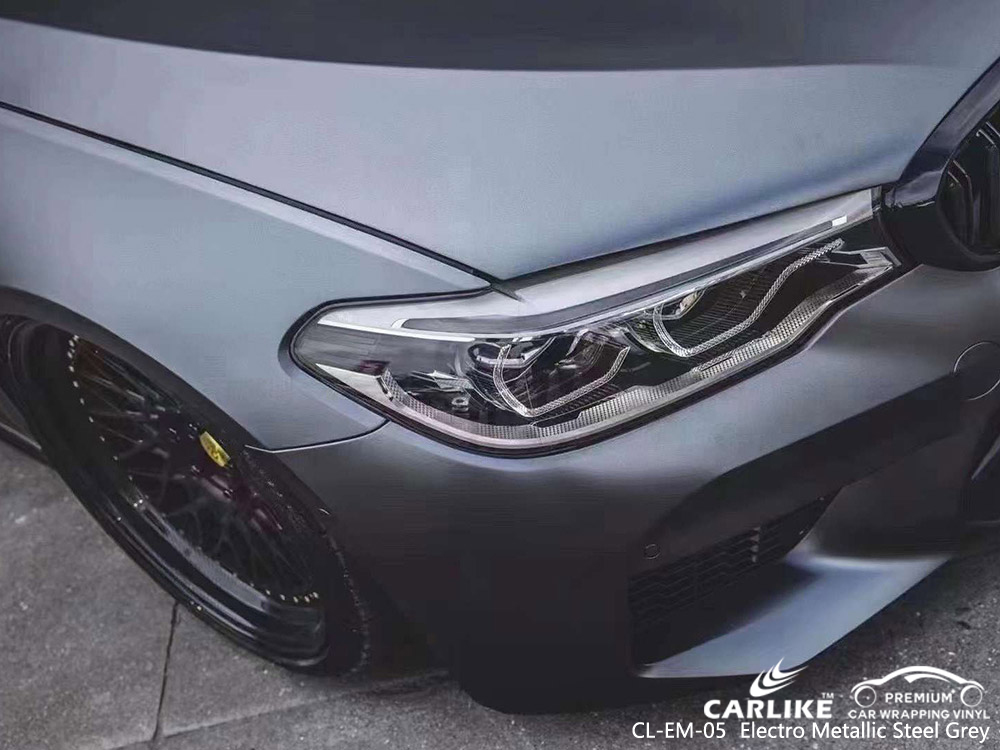 CL-EM-05 Electro Metallic Steel Grey Vehicle Wrap Vinyl Suppliers For BMW