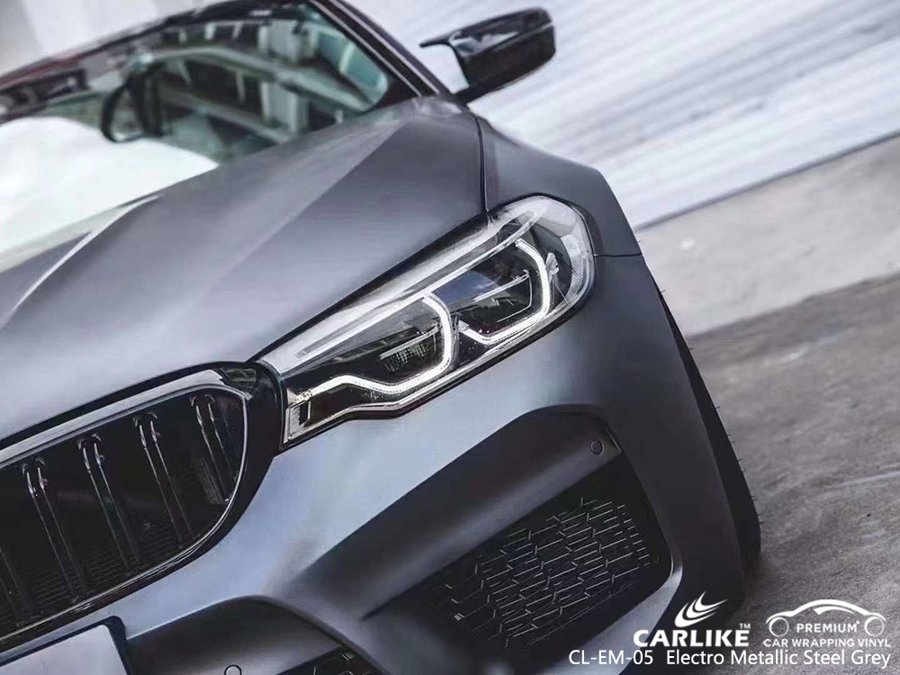 CL-EM-05 Electro Metallic Steel Grey Vehicle Wrap Vinyl Suppliers For BMW