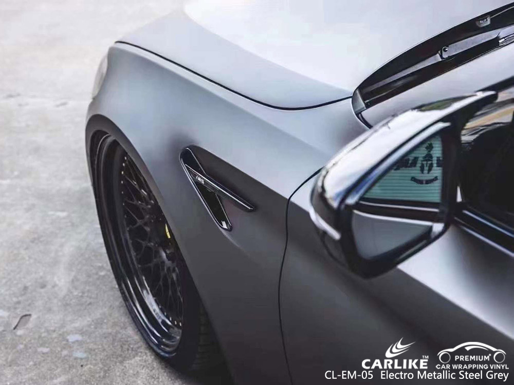 CL-EM-05 Electro Metallic Steel Grey Vehicle Wrap Vinyl Suppliers For BMW