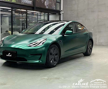 CL-EM-21 Electro Metallic Emerald Green Car Wrap Поставщики для TESLA