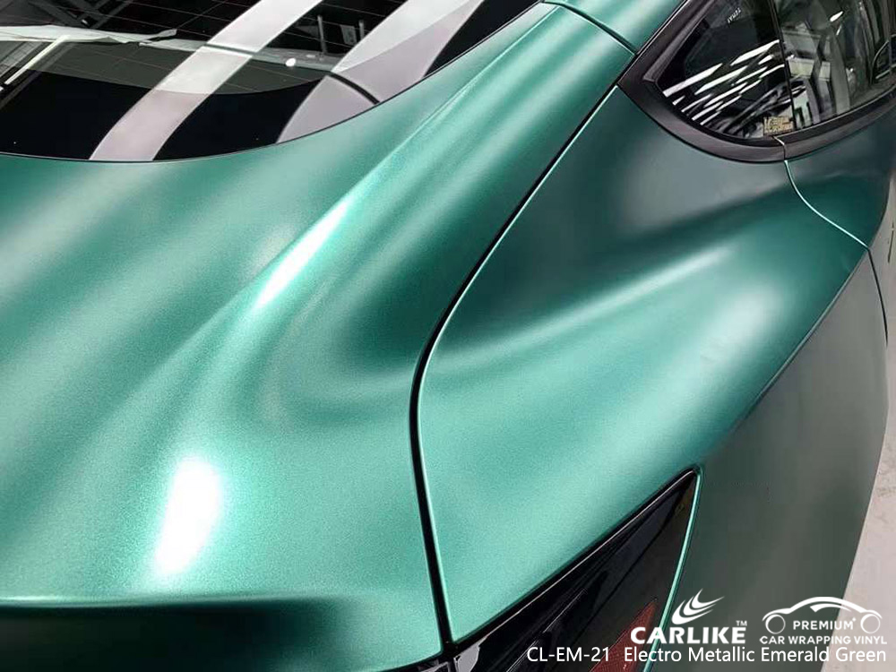 CL-EM-21 Electro Metálico Emerald Green Car Wrap Fornecedores Para TESLA