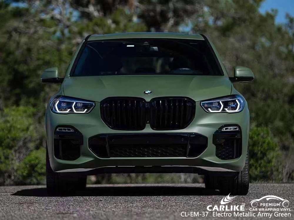 CL-EM-37 Electro Metálico Exército Verde Envoltório De Vinil Por Atacado Para BMW