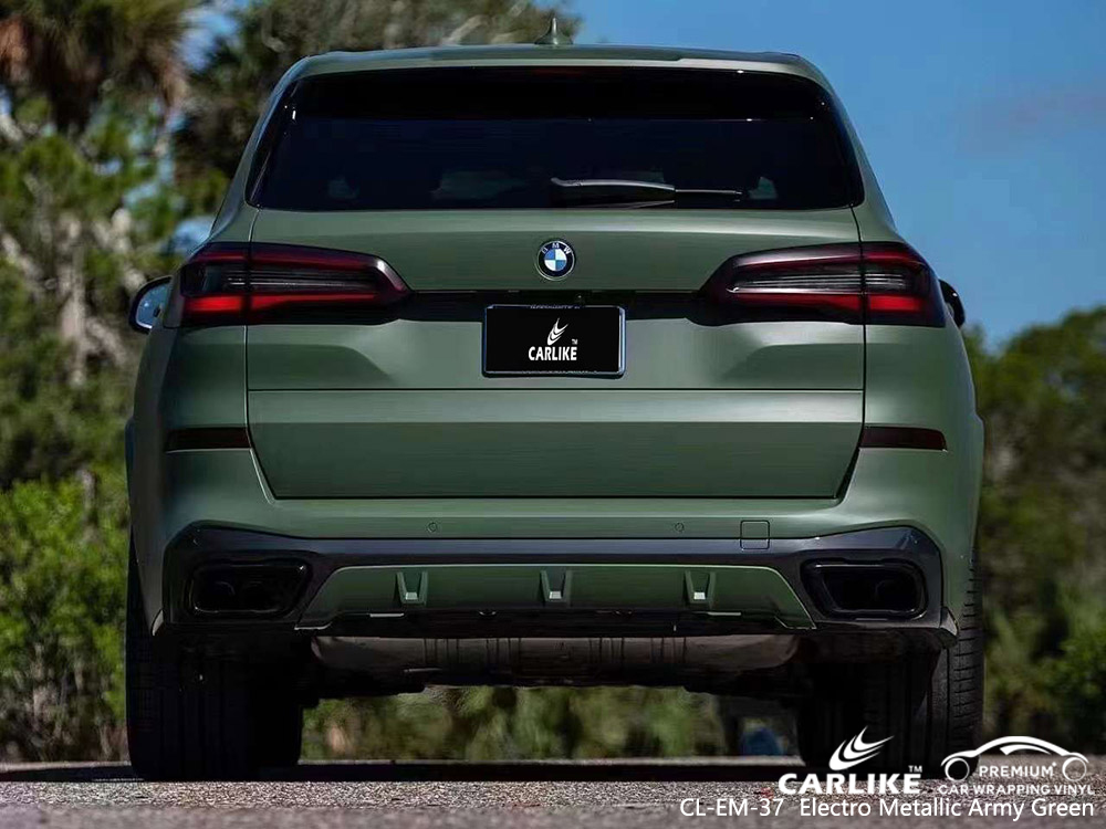 CL-EM-37 Electro Metallic Army Green Vinyl Wrap All'ingrosso per BMW