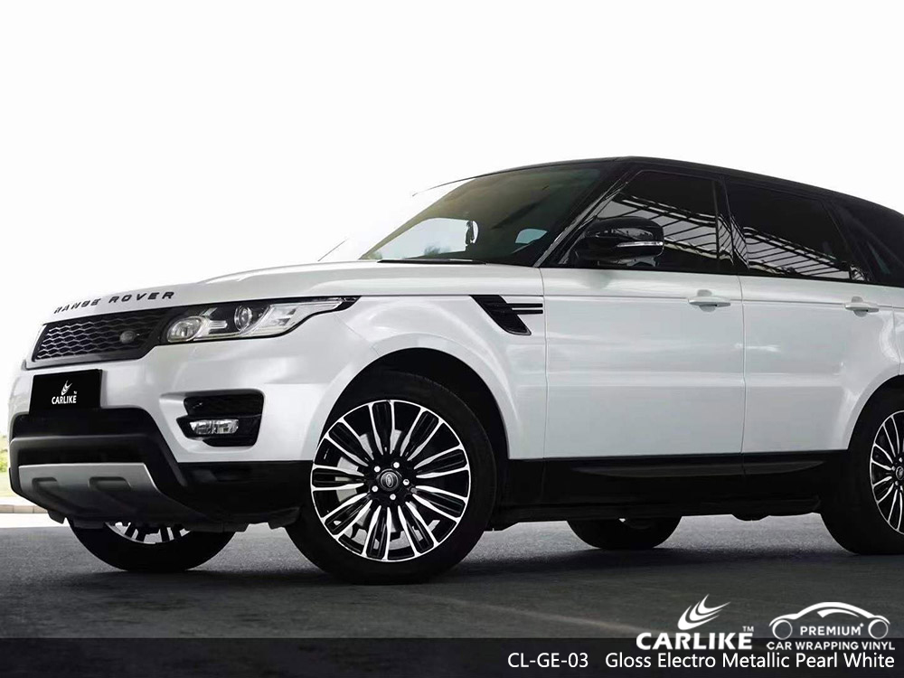 CL-GE-03 Parlak Elektro Metalik İnci Beyazı Araba Kaplama RANGE ROVER için Vinil Tedarikçisi