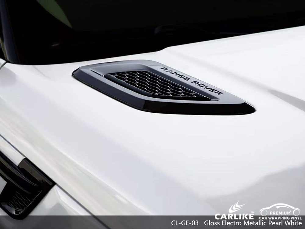 CL-GE-03 Gloss Electro Metallic Pearl White Car Wrap Fournisseur de vinyle pour RANGE ROVER