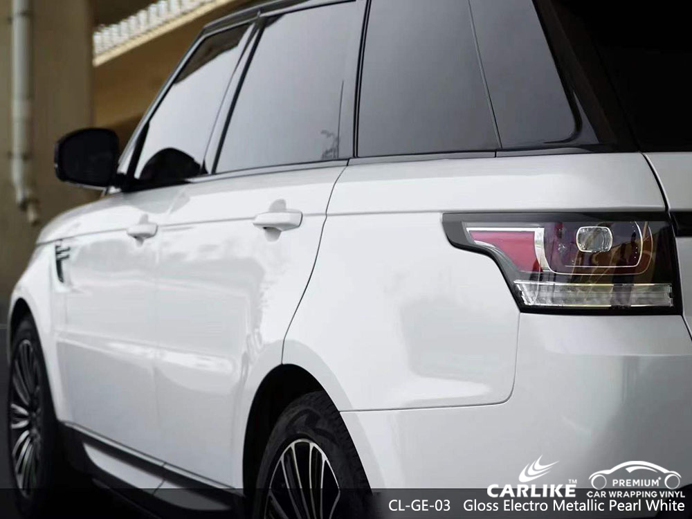 CL-GE-03 Gloss Electro Metallic Pearl White Car Wrap Fournisseur de vinyle pour RANGE ROVER