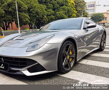 CL-GE-04 Gloss Electro Metallic Silver Car Vinyl Manufacturer For FERRARI