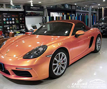 CL-MC-05 Magic Coral Light Pink Vinyl Wrap Fornecedores Para PORSCHE