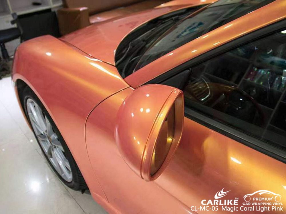 CLMC05 Magic Coral Light Pink Vinyl Wrap Suppliers For PORSCHE SINO