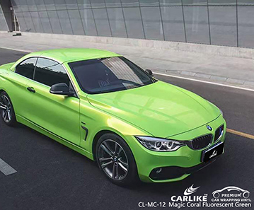 CL-MC-12 Magic Coral Fluorescent Green Car Wrap Material Suppliers For BMW