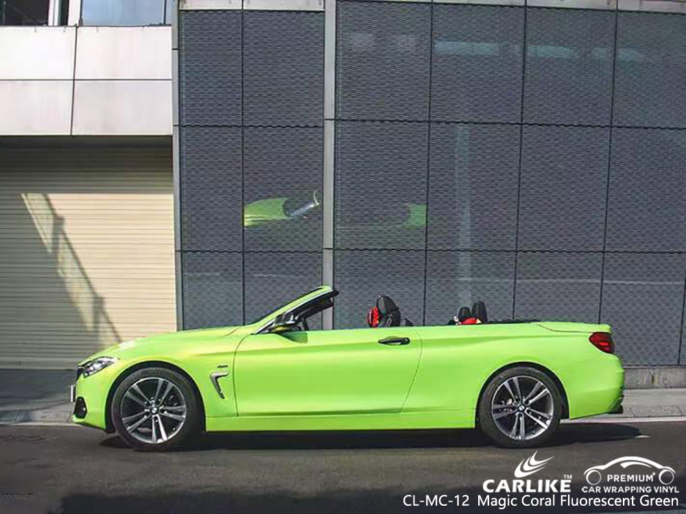 CL-MC-12 Magic Coral Fluorescente Verde Car Wrap Material Fornecedores Para BMW