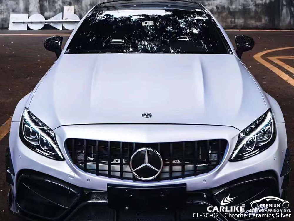 CL-SC-02 Chrome Ceramics Silver Car Wrap Fornitori per MERCEDES-BENZ