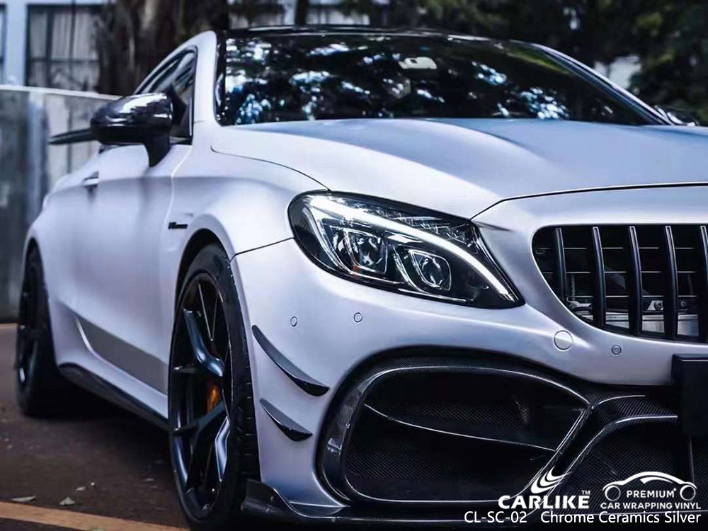 CL-SC-02 Chrome Ceramics Silver Car Wrap Proveedores para MERCEDES-BENZ