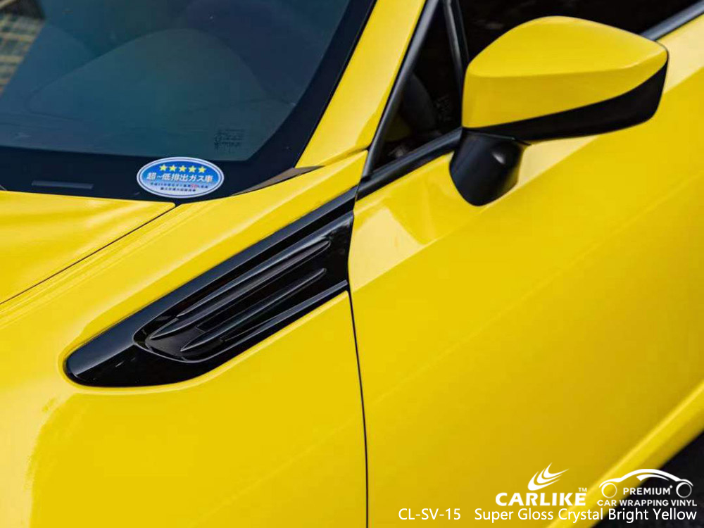 SUBARU için CL-SV-15 Süper Parlak Kristal Parlak Sarı Araba Wrap Vinil Toptan