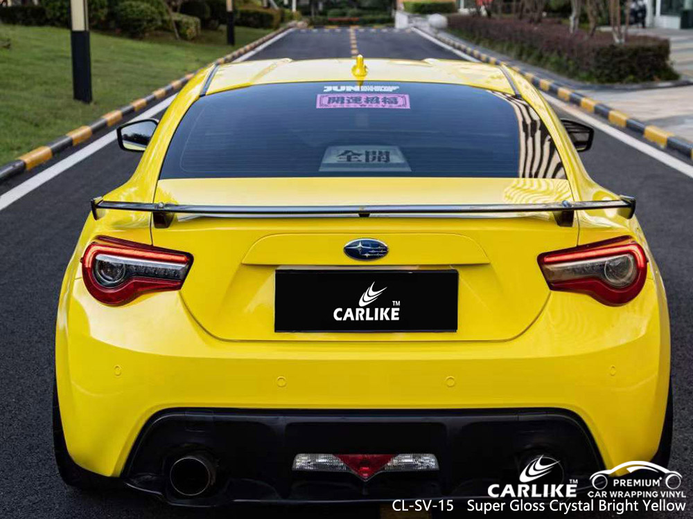 SUBARU için CL-SV-15 Süper Parlak Kristal Parlak Sarı Araba Wrap Vinil Toptan