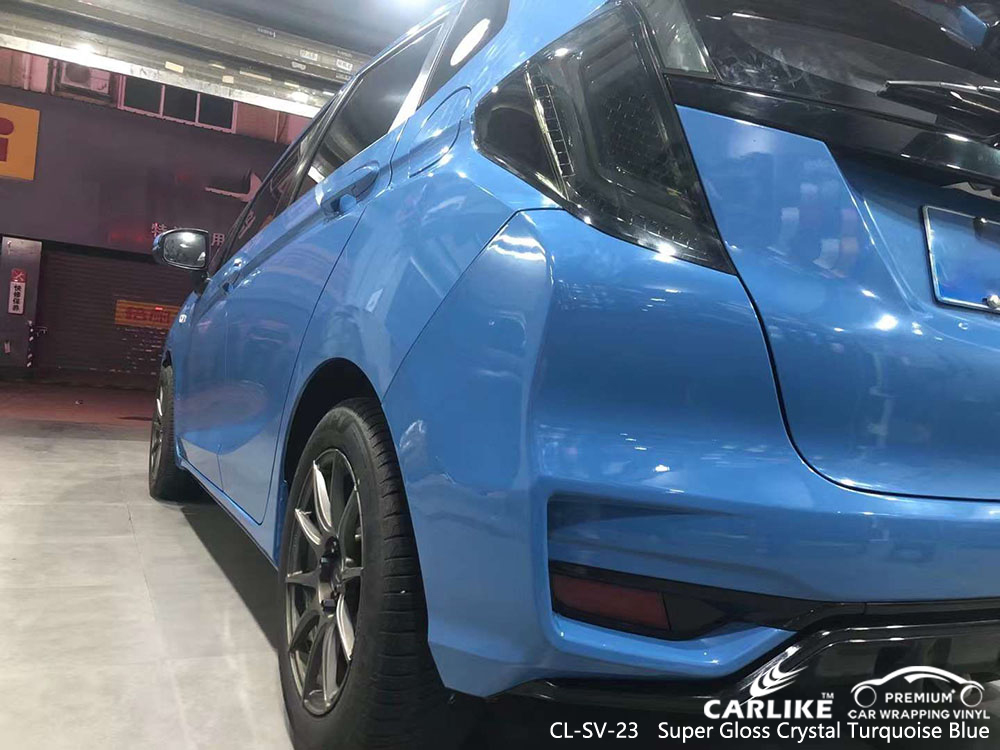 CL-SV-23 Süper Parlak Kristal Turkuaz Mavi Vinil Araç HONDA İçin Sargı Tedarikçisi